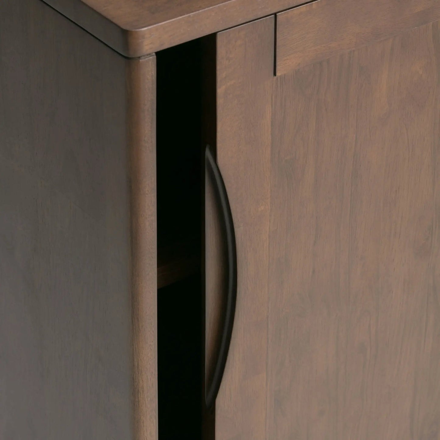 Harper Solid Rubberwood Storage Cabinet Modern