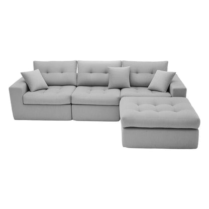 Corner Chaise L-Shaped Sectional Sofa Bed