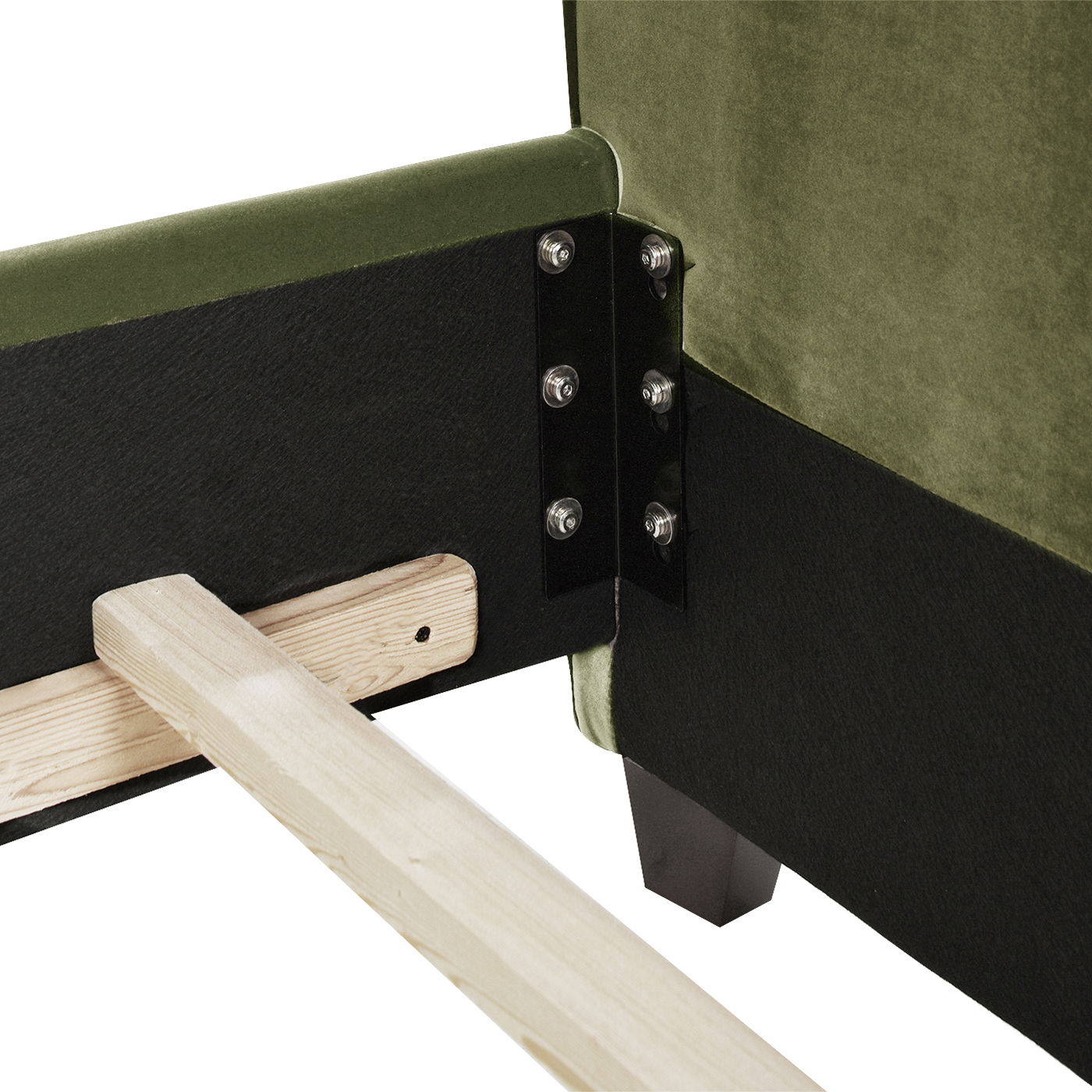 Solid Upholstered Bed Frame and Headboard Set