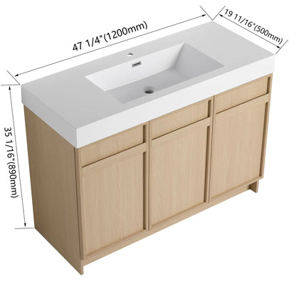 Freestanding Bathroom Vanity with Resin Sink