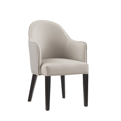 Modern Solid Beech Wood and Vegan Armchair