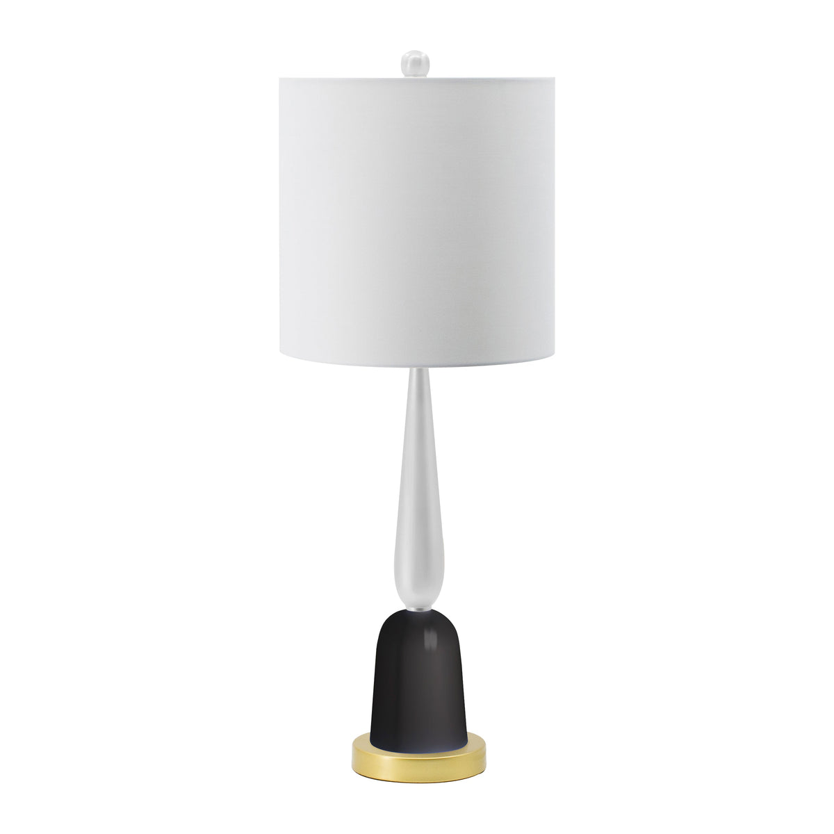 Teardrop Silhouette Table Lamp white shade with teardrop stem and gold base by HouseOfZazla on Tampa Home & Garden Store
