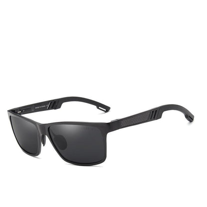 Stevvex aluminium polarized sunglasses with black rectangular lenses for sport and driving on Tampa Home & Garden Store