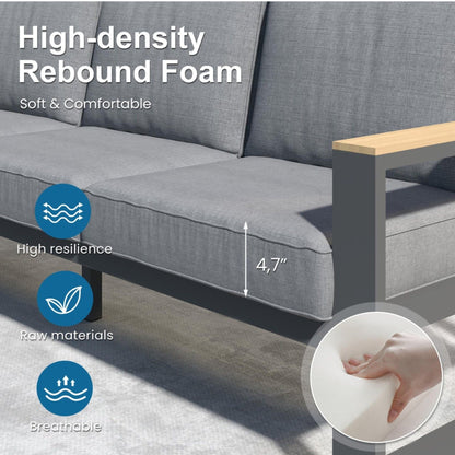 Modern Outdoor Sofa Set with the Coffee Table