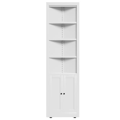 Tall white corner cabinet with 5 adjustable shelves by HouseOfZazla on Tampa Home & Garden Store