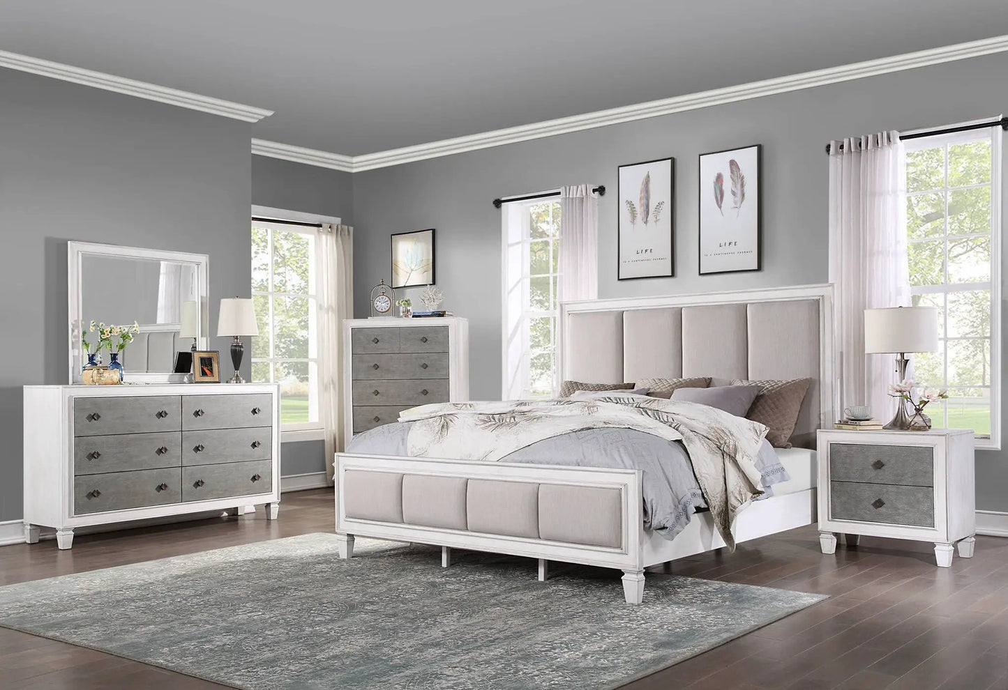 Katia Upholstered Bed With Padded Headboard