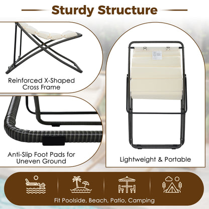 Pair of Outdoor Chairs with Adjustable Backrest