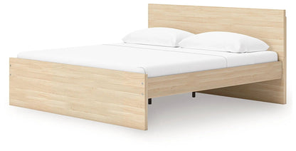 Onita Panel Platform Bed in light oak finish, storage bed by Unique Piece Furniture on Tampa Home & Garden Store