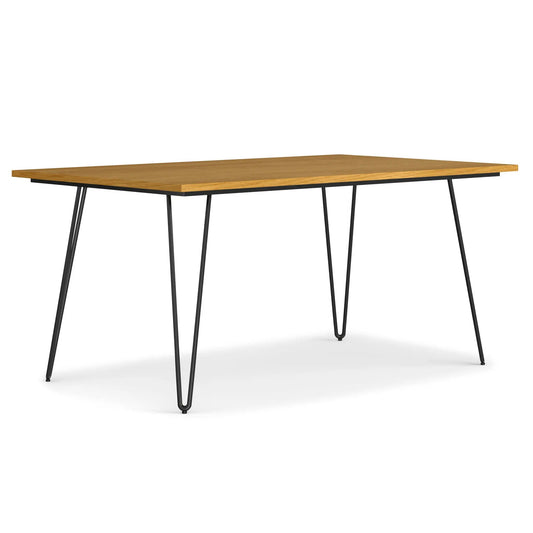 Hunter Square Dining Table natural wood top with black metal legs by Unique Piece Furniture on Tampa Home & Garden Store