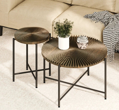 Radial Pattern Coffee and End Table Cover Set