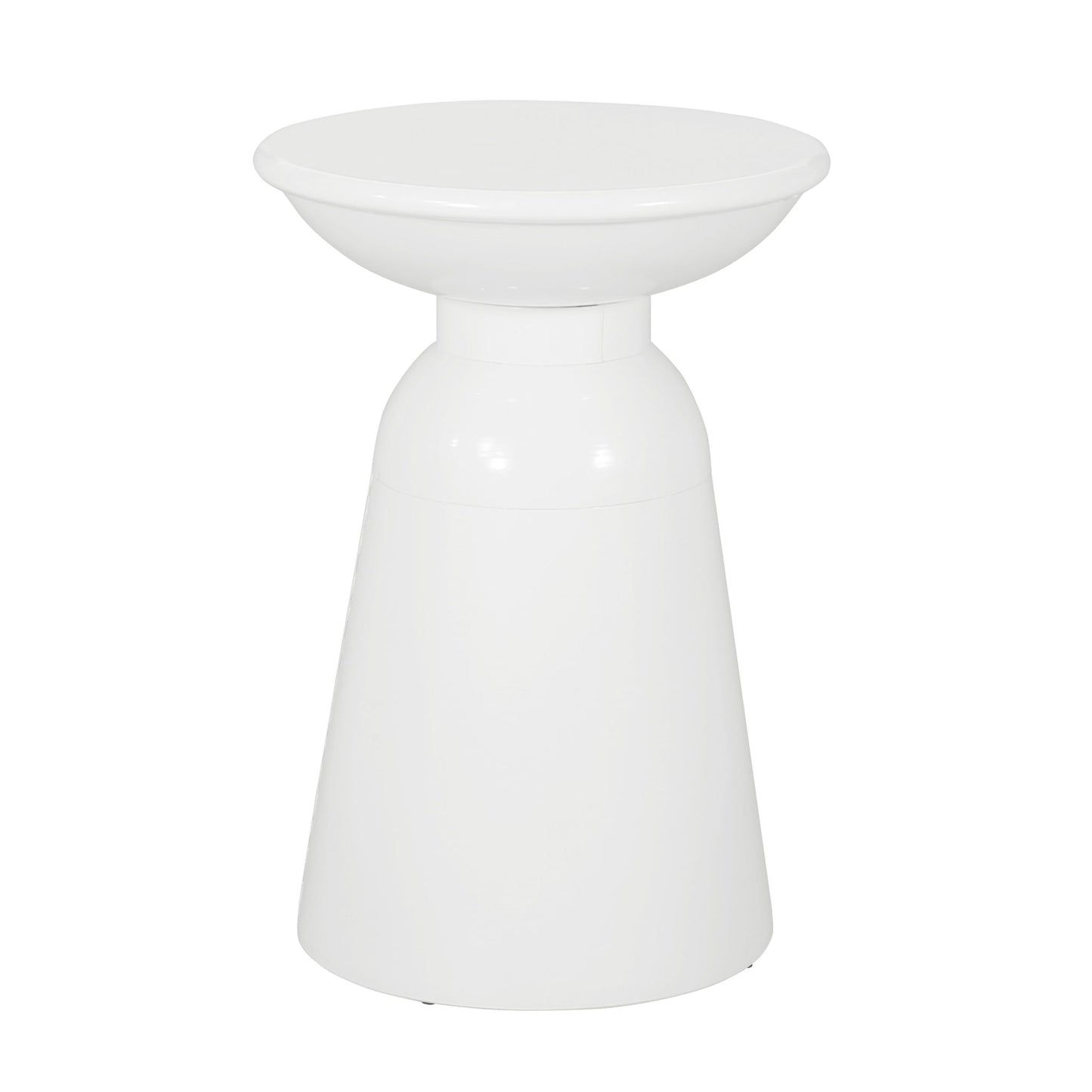 Modern Round Metal Pedestal Outdoor Table