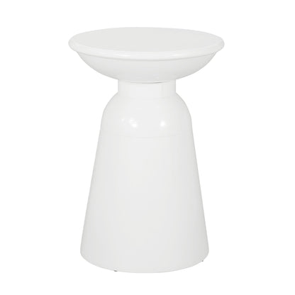 Modern Round Metal Pedestal Outdoor Table