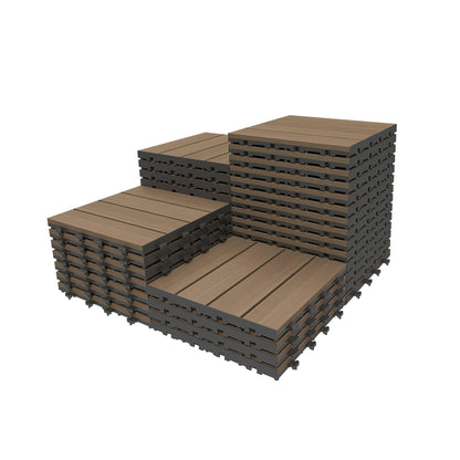 36 Pack Interlocking Hdpe Deck Tiles for Patio
