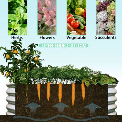 Heavy Duty Galvanized Raised Garden Bed Kit by HouseOfZazla planters for vegetables, herbs on Tampa Home & Garden Store