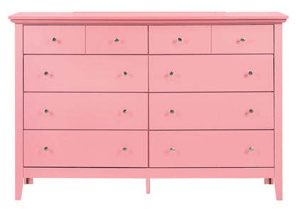 Elegant casual dresser in pink with ample storage and silver knobs by HouseOfZazla on Tampa Home & Garden Store