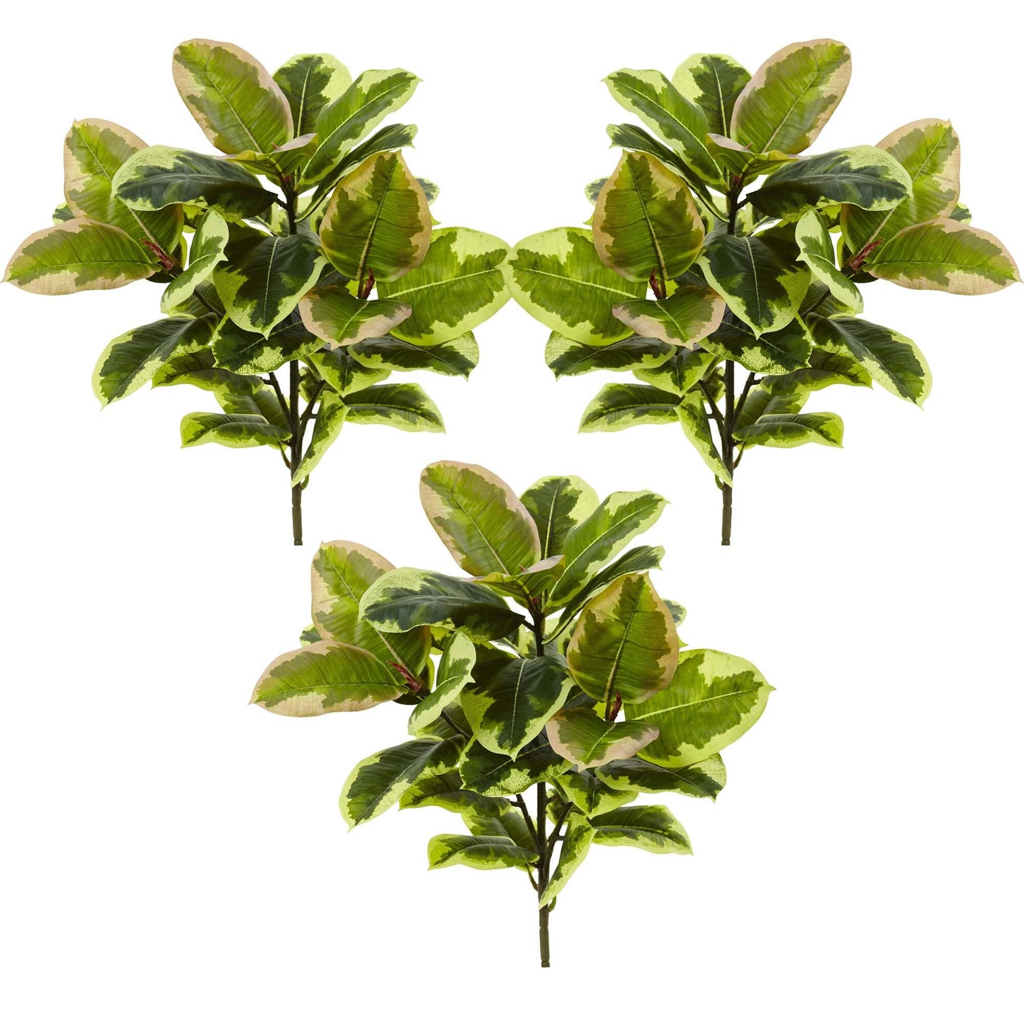 23” Rubber Leaf Artificial Plant (Real Touch) (Set of 3) - Tampa Home & Garden Store