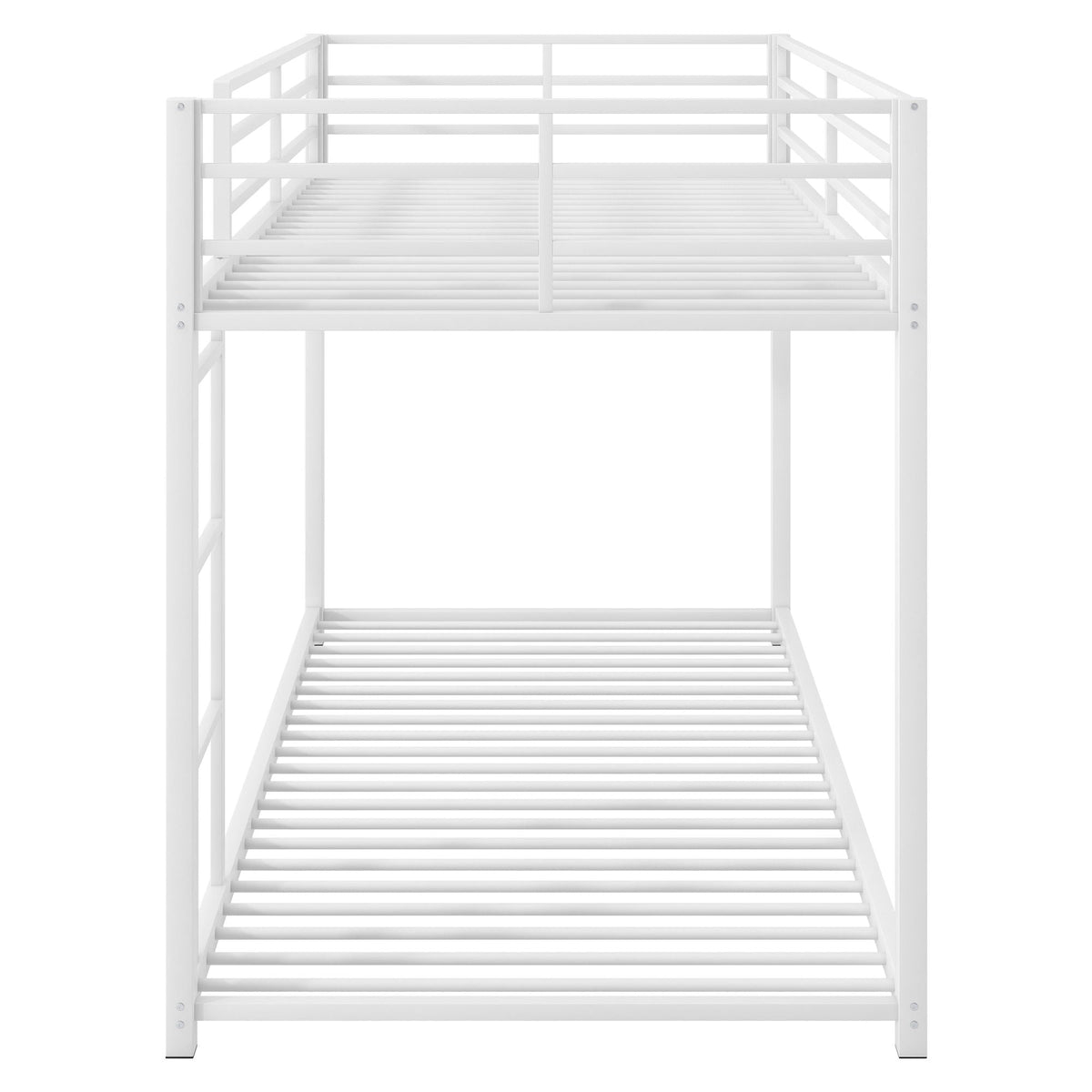Metal bunk bed with ladder, white finish, HouseOfZazla bunk bed on Tampa Home & Garden Store