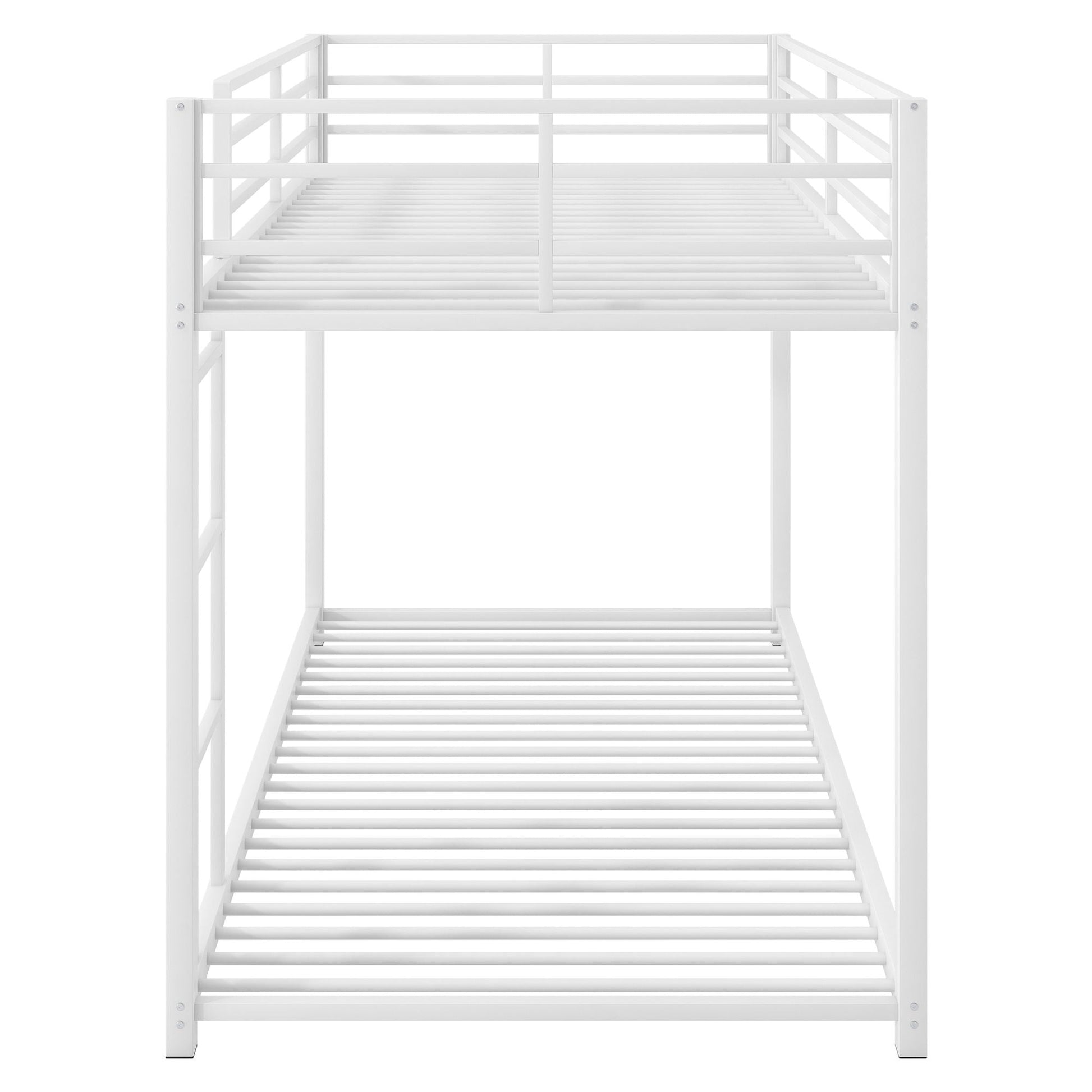 Metal bunk bed with ladder, white finish, HouseOfZazla bunk bed on Tampa Home & Garden Store