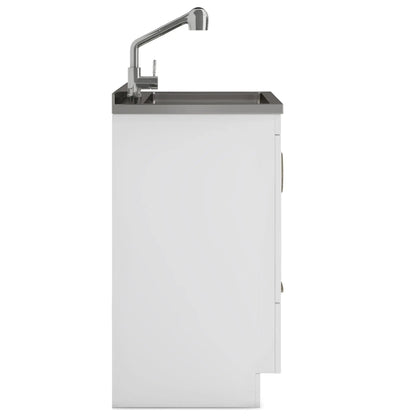 Cardinal laundry cabinet with sink and chrome faucet, white vanity by Unique Piece Furniture on Tampa Home & Garden Store