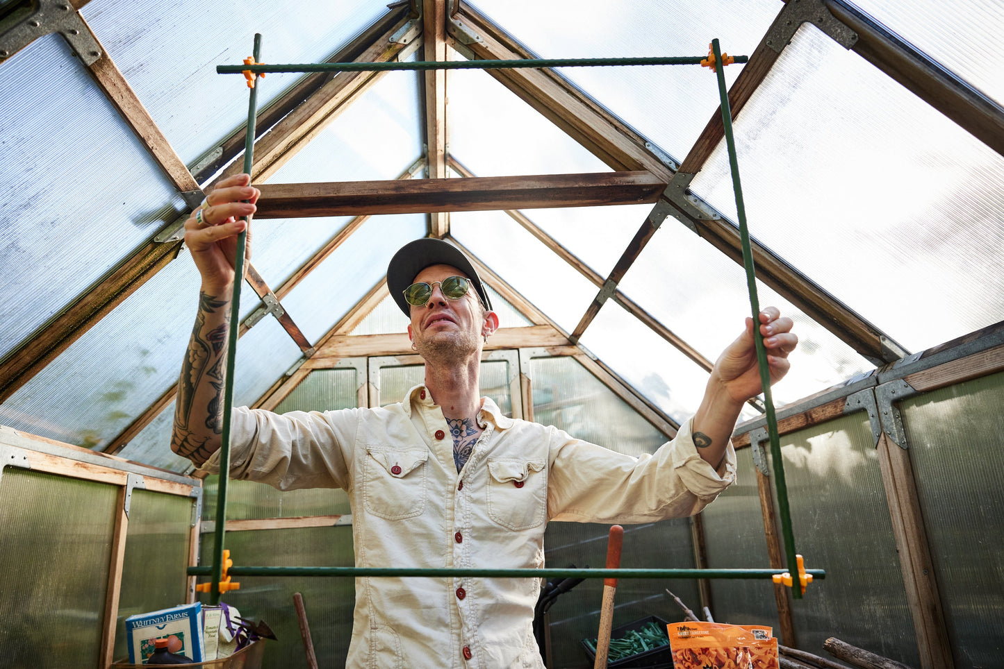 Twenty (20) Strong Steel Garden Stakes (available in lengths of:  3', 4', 5', and 6') All plant sticks are 7/16" diameter. Extra Grabby Coating