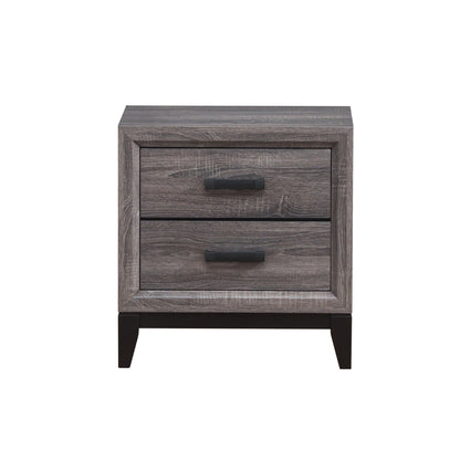 Mirage 5 Piece Bedroom Set dresser front in gray wood grain with black pulls on Tampa Home & Garden Store