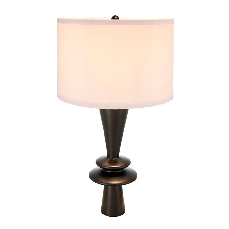D15x26.7in Table Lamp bronze metal base with beige fabric shade HouseOfZazla on Tampa Home & Garden Store