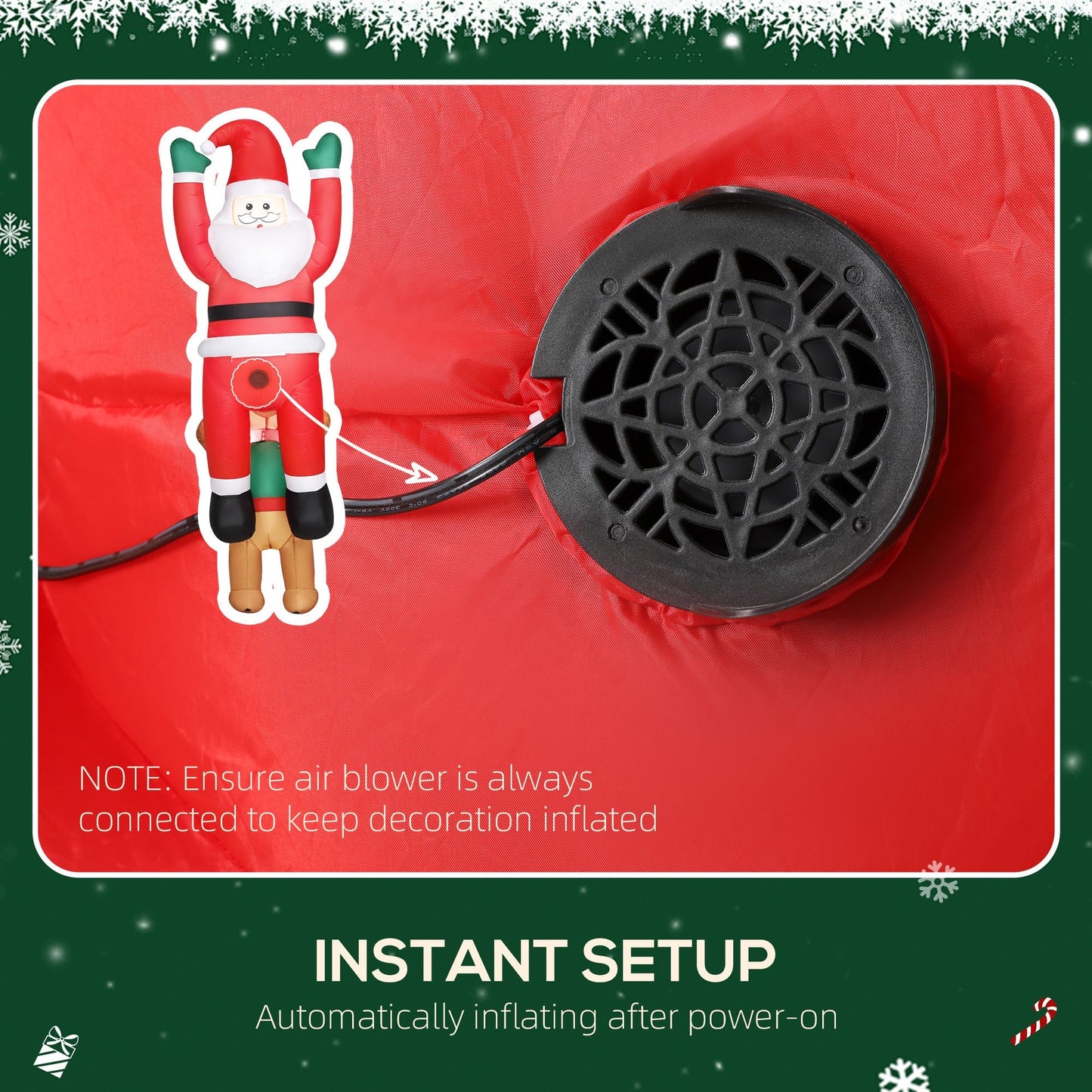7FT Christmas Inflatable Santa in Chimney with LED Lights by HouseOfZazla, Christmas Decor on Tampa Home & Garden Store