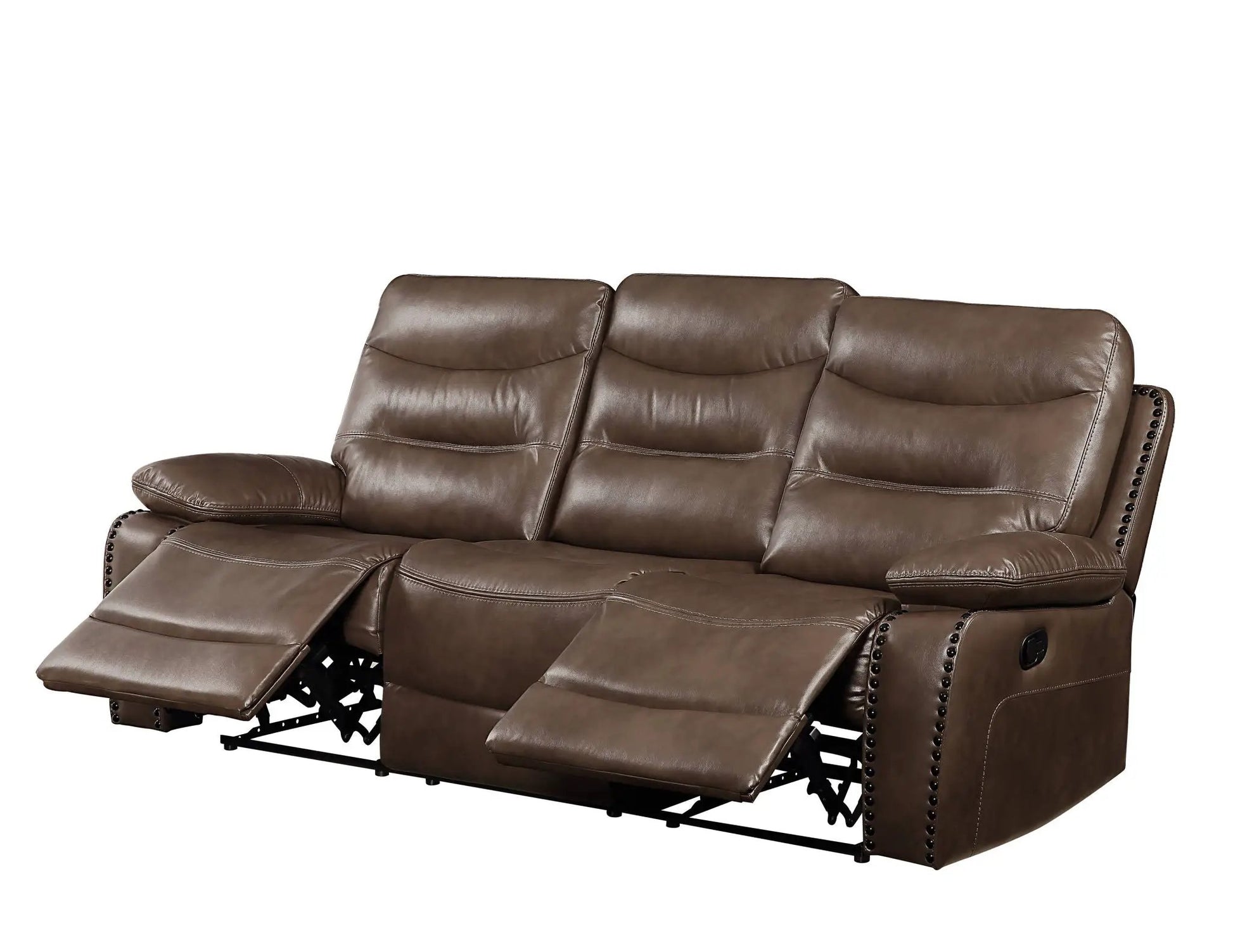 Aashi 3-Piece Leather Gel Match Recliner Set brown leather by Unique Piece Furniture on Tampa Home & Garden Store