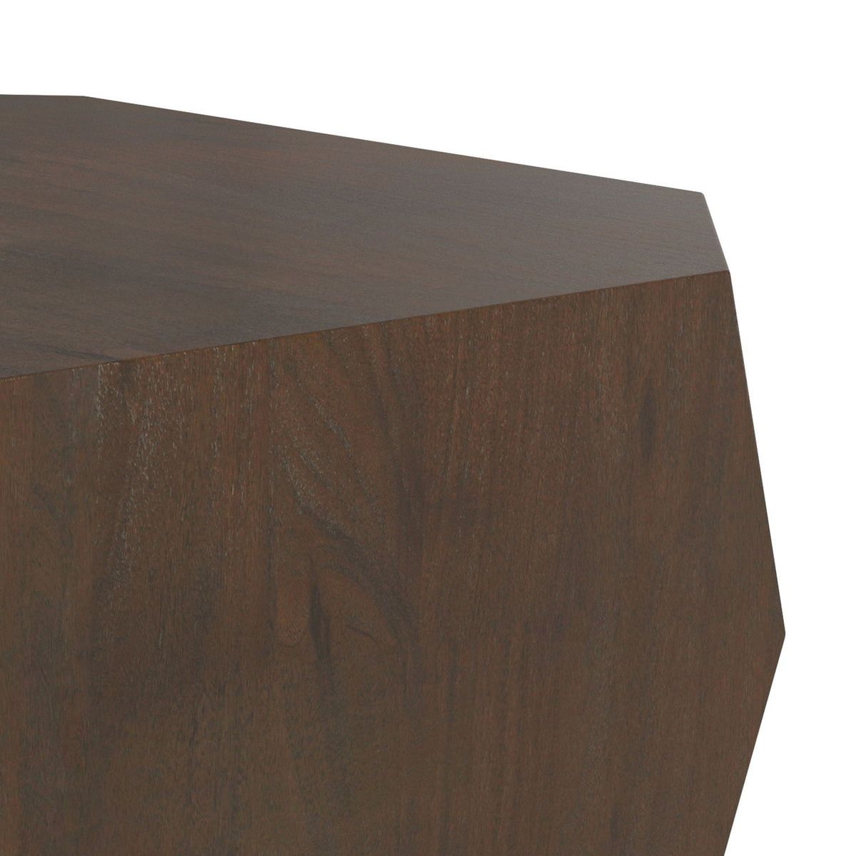 Walnut geometric coffee table with acacia veneer, 39-in square, HouseOfZazla on Tampa Home & Garden Store