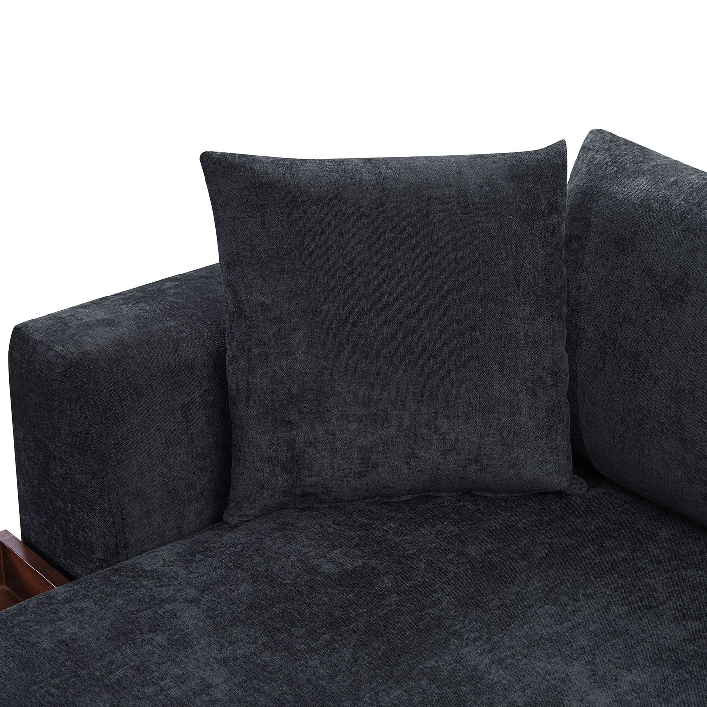Modern L Shaped Sofa With Storage And Upholstery