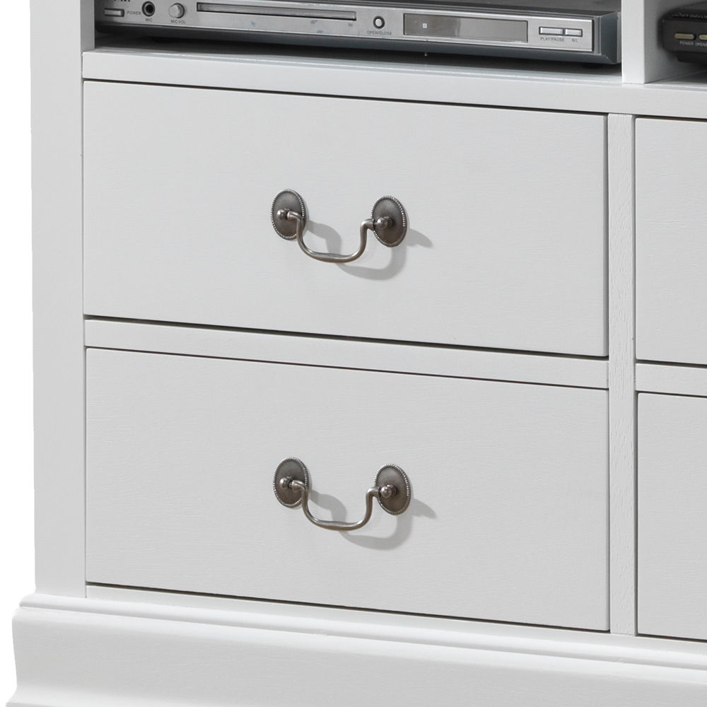 Media storage chest Timeless by HouseOfZazla, 2-drawer cabinet with metal handles on Tampa Home & Garden Store