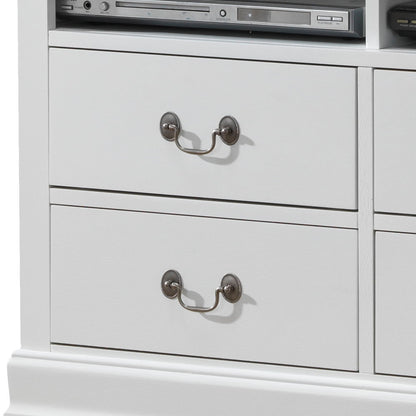 Media storage chest Timeless by HouseOfZazla, 2-drawer cabinet with metal handles on Tampa Home & Garden Store