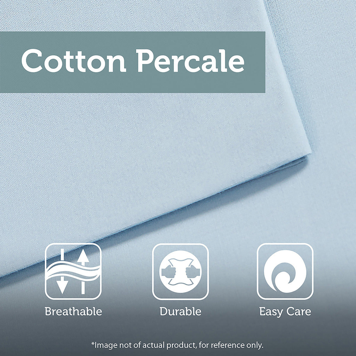 Cotton Jacquard Reversible Aqua and Ivory Set