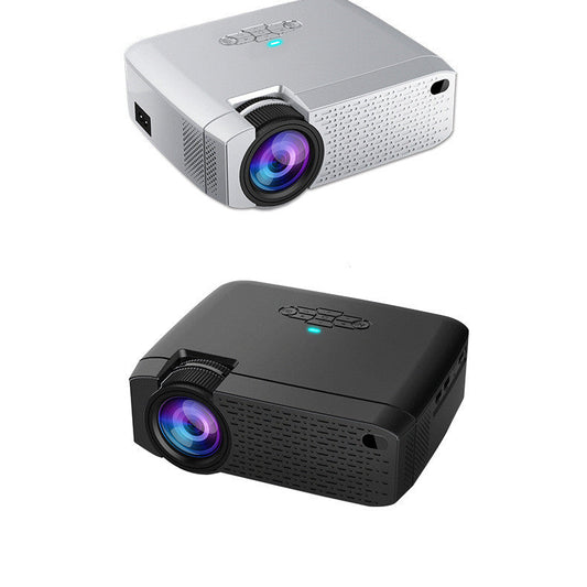 High definition projector My Store white and black dual-pack with large front lens and blue LED on Tampa Home & Garden Store