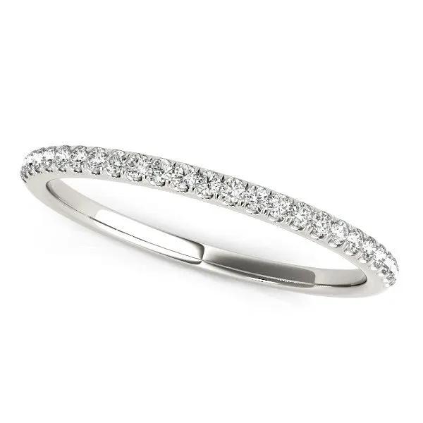 Diamond wedding band in 14k white gold with pavé diamonds, 1/8 cttw, by Bids.com on Tampa Home & Garden Store