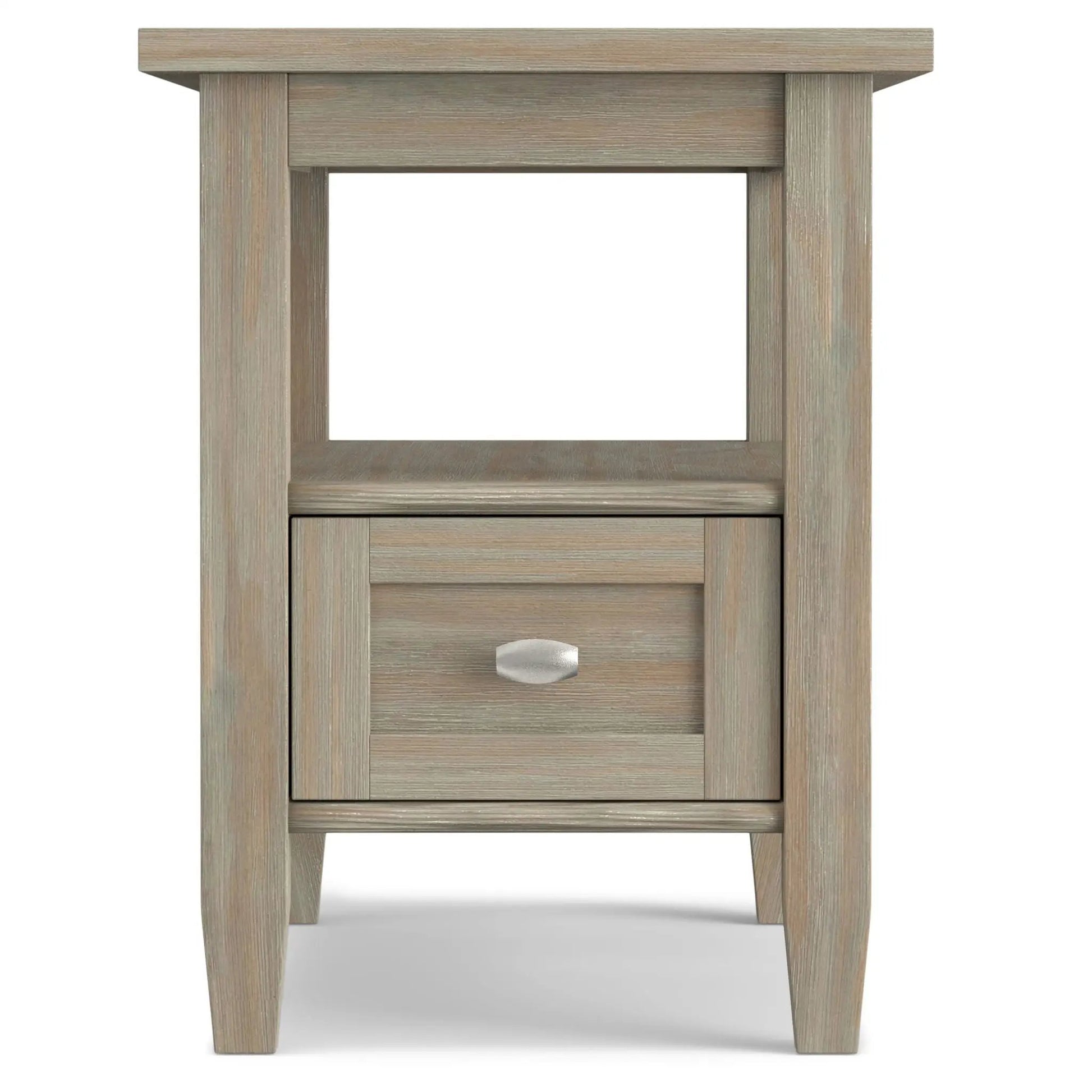 Warm Shaker coffee table handcrafted by Unique Piece Furniture in weathered gray wood on Tampa Home & Garden Store