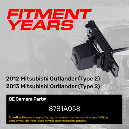 Master Tailgaters OE backup camera for 2012–2013 Mitsubishi Outlander Type 2, black mount on Tampa Home & Garden Store