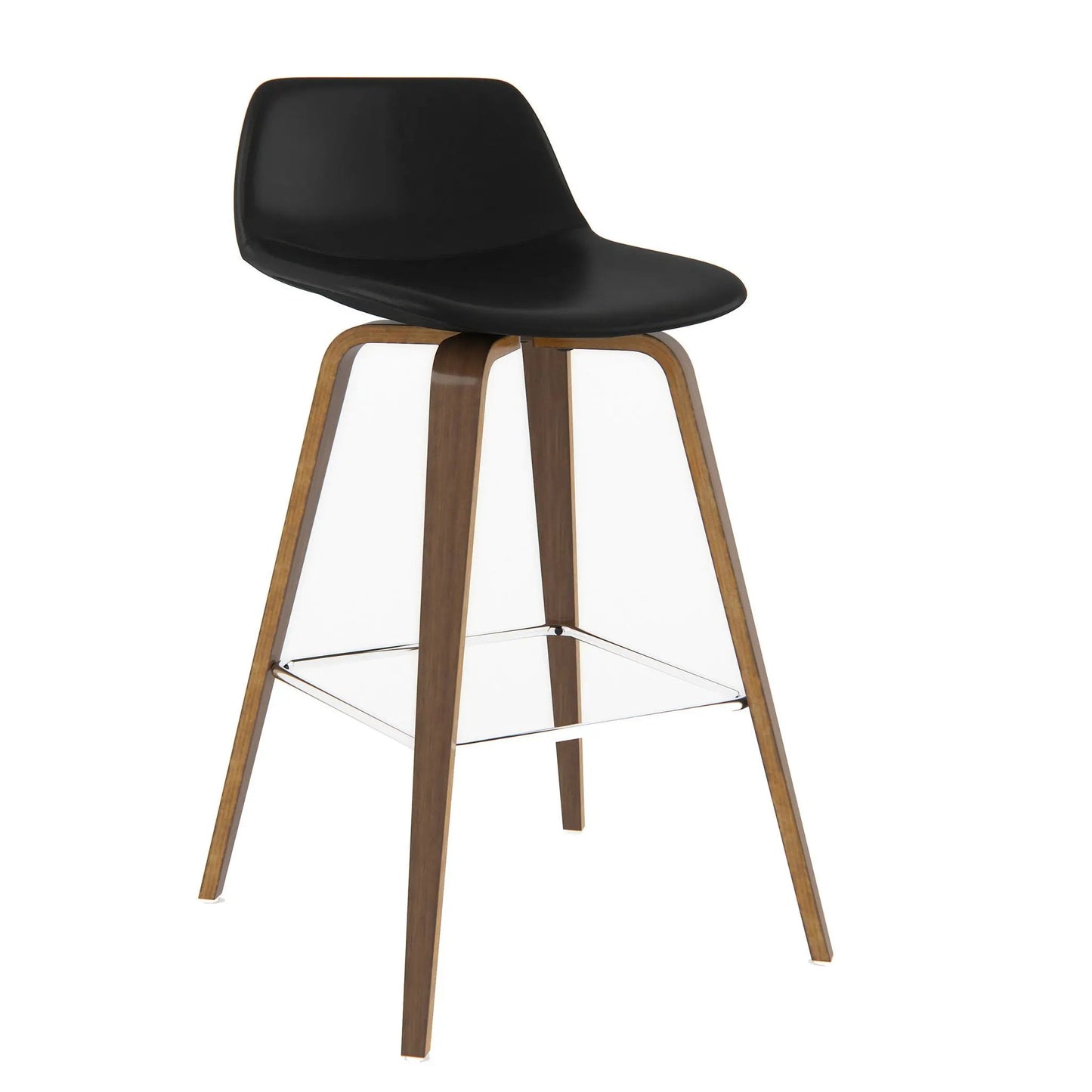 Randolph Bentwood counter height stool set of 2 with black seat and wooden bentwood legs on Tampa Home & Garden Store
