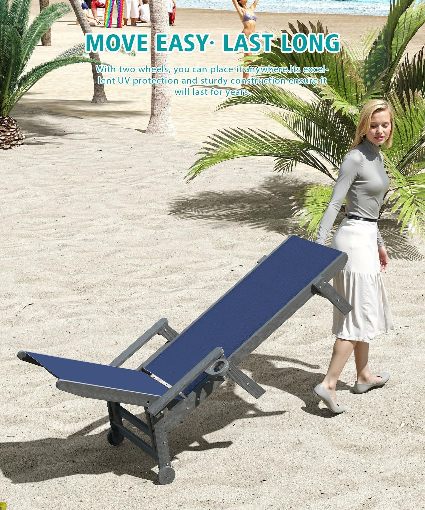 Complete Set of Two Outdoor Pool Lounge Chairs
