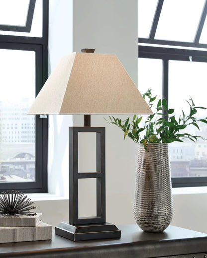 Deidra Table Lamp Set of 2 Rustic Metal Shade