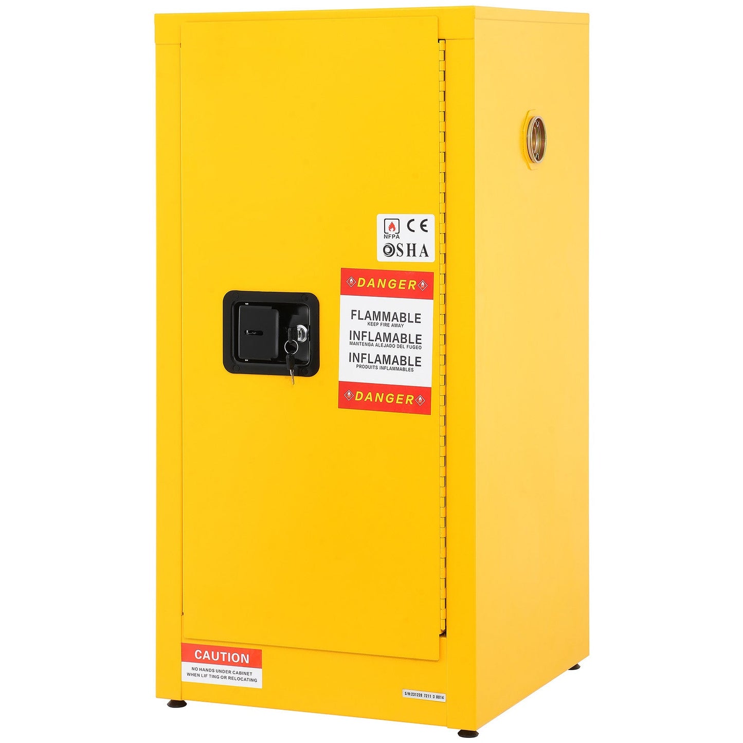 Galvanized steel flammable storage cabinet yellow by HouseOfZazla tool cabinet on Tampa Home & Garden Store