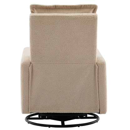 Cozy Swivel Glider Recliner Chair and Leg Rest