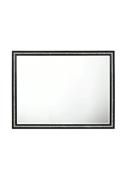 Haiden Weathered Mirror Black with Silver Trim