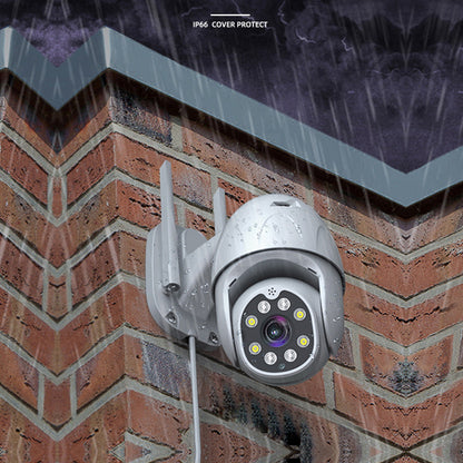 Outdoor waterproof graffiti surveillance camera with white metal housing and IR LEDs on Tampa Home & Garden Store