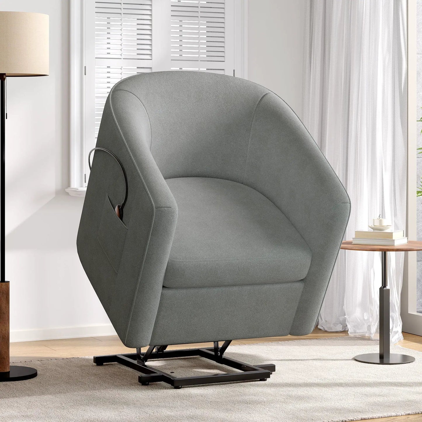 Power Lift Recliner with Footrest and Side Pocket