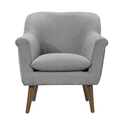 Shelby Woven Fabric and Mid Century Armchair