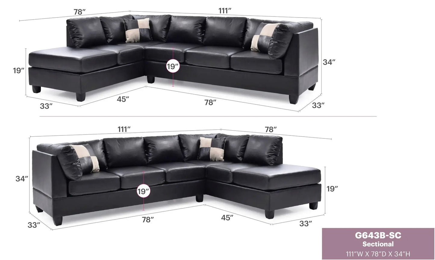 Malone Comfort Sectional Right or Left Chaise