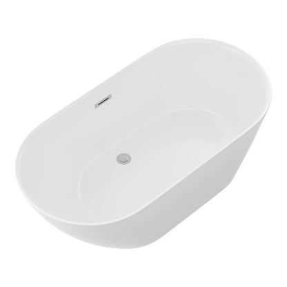 White acrylic freestanding soaking bathtub by HouseOfZazla, oval silhouette on Tampa Home & Garden Store