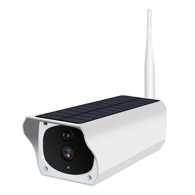 Solar surveillance camera white housing with solar panel top and antenna Sell My Stuff on Tampa Home & Garden Store