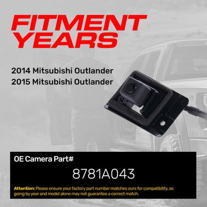 Black Master Tailgaters OEM backup camera for 2014-2015 Mitsubishi Outlander, OE Part 8781A043 on Tampa Home & Garden Store